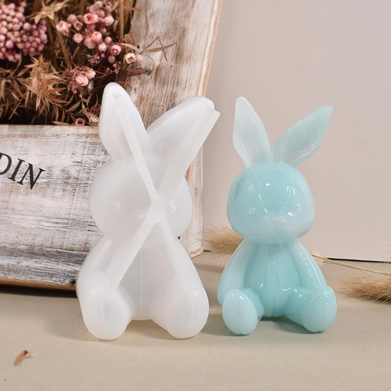 Animal Silicone Molds DIY Resin Casting Molds 3D Cute Rabbit Necklace Pendant Molds for DIY Crafts Jewelry Charm Molds