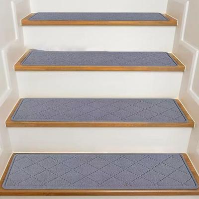 1pc Self-adhesive Stair Treads Non-Slip Stair Mats Home Deco Stair Runner Rugs  for Most Steps