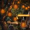 Solar LED Outdoor Flammeneffekt Hängelaterne Außen Wasserdicht Garten Dekorationslampe Solar Lichterkette für Terrasse Garten Hof