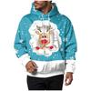Men'S Fleece Lined Hooded Sweatshirt Christmas Festival Casual Fun Print Pocket Drawstring Alt Hoodies Plus Sized Autumn Tops
