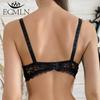 Full Lace Seethrough Bra Women Thin Underwire Bralette Push Up Bra Underwear Lingerie Plus Size Embroidery Brassiere