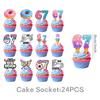 Ice Cream Baseball Girl Birthday Party Tableware Set - Plates, Cups, Flags, Tablecloth, Decorations