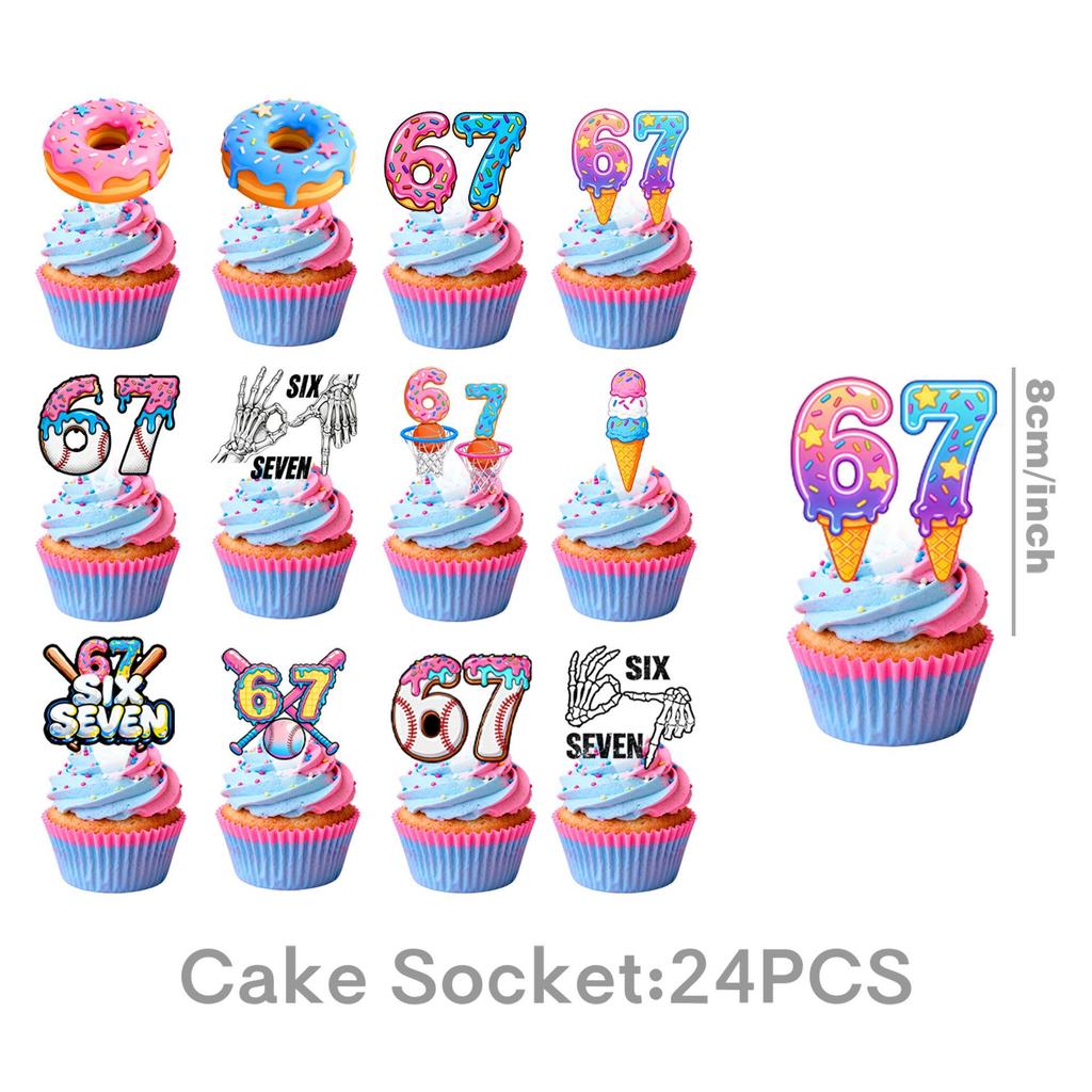 Ice Cream Baseball Girl Birthday Party Tableware Set - Plates, Cups, Flags, Tablecloth, Decorations