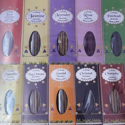 Combo Pack of 10 Beautiful Fragrances Agarbatti Incense Sticks 15x10=150 Grams