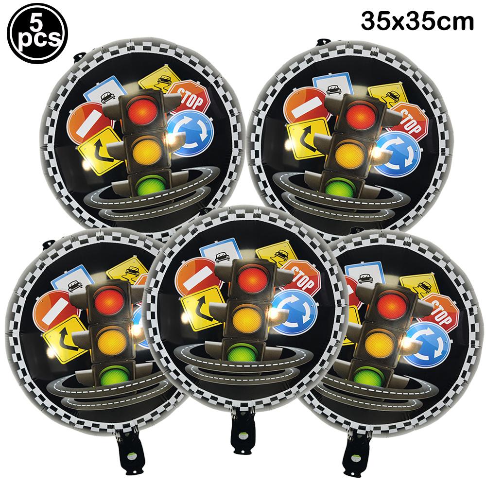 Rennwagen Party Dekorationen Karomuster Rennstrecke Banner Tischdecke Fahnen Banner Ballons für Kinder Renn-Geburtstagsparty Zubehör