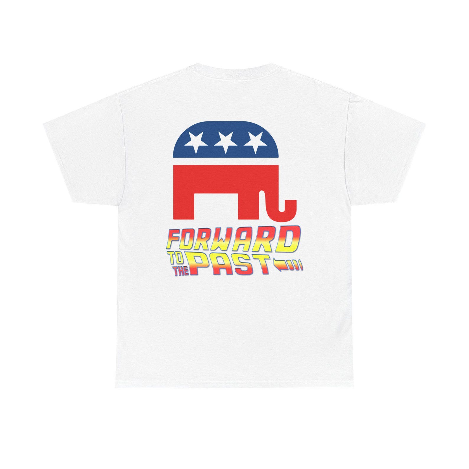 Republican Elephant Forward to the Past Heavy Cotton Tee L
