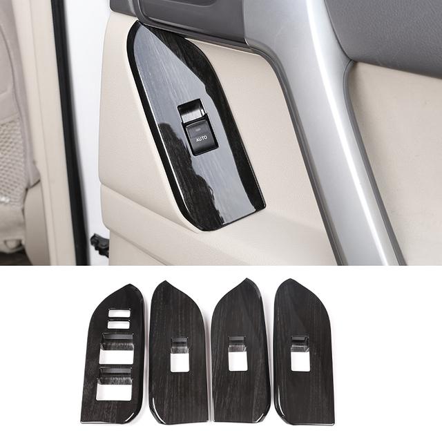 Car Window Glass Lift Switch Button Control Panel Frame Cover Trim For Toyota Land Cruiser Prado FJ150 150 2014-2018 Accessories