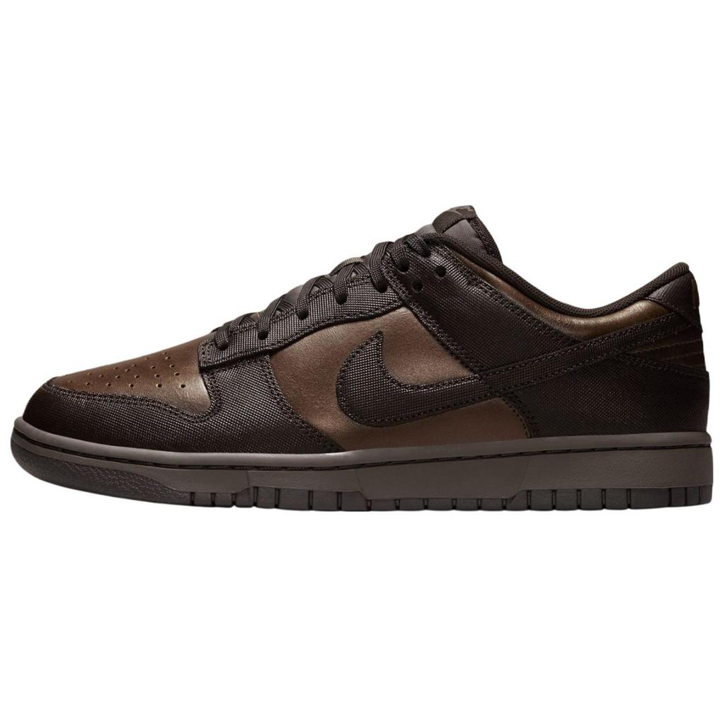 Nike Dunk Abrasion Resistant Abrasion Resistant Low Top Skateboard Shoes Unisex Brown Black HQ1979-001