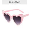 Vintage Heart-Shaped Sunglasses for Women Girl Fashionable Beach Party Birthday Photo Eyewear Luxury Brand Designer Sun Glasses