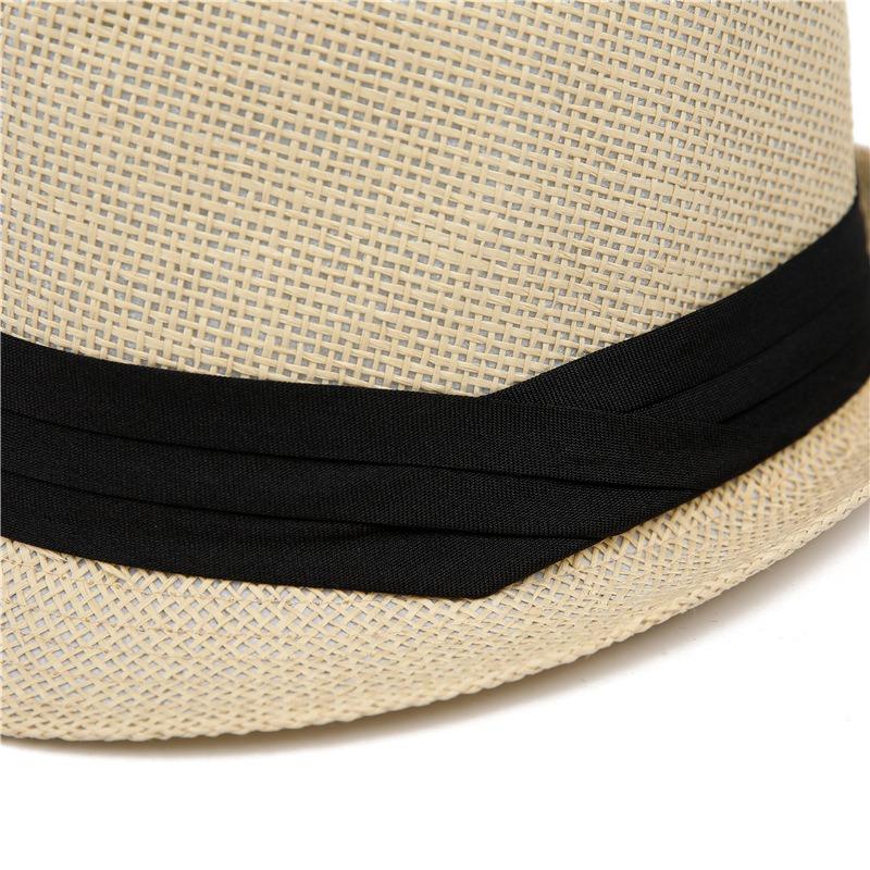 Sun visor summer out travel men straw hat top hat jazz beach hat