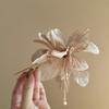 Flower Pearl Fringed Hairpin Small Fresh and Fashionable Fairy Style Hairpin Temperament Versatile High-end Hair Accessories Woman