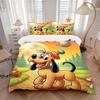 3pcs Cartoon Pluto Printed Duvet Cover Set (1 * Cover+2 * Pillowcase, Without Core), Suitable for Home Bedroom, Guest Room, Dormitory Decoration