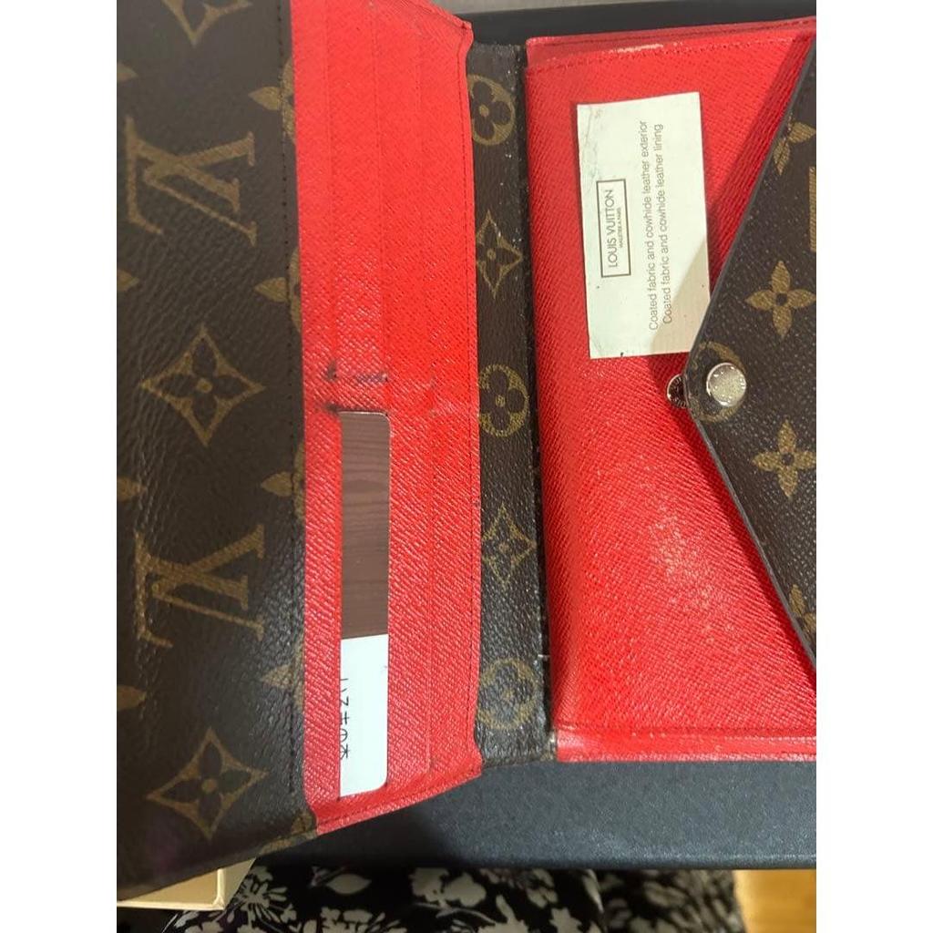 Used LOUIS VUITTON Monogram Trifold Wallet Red