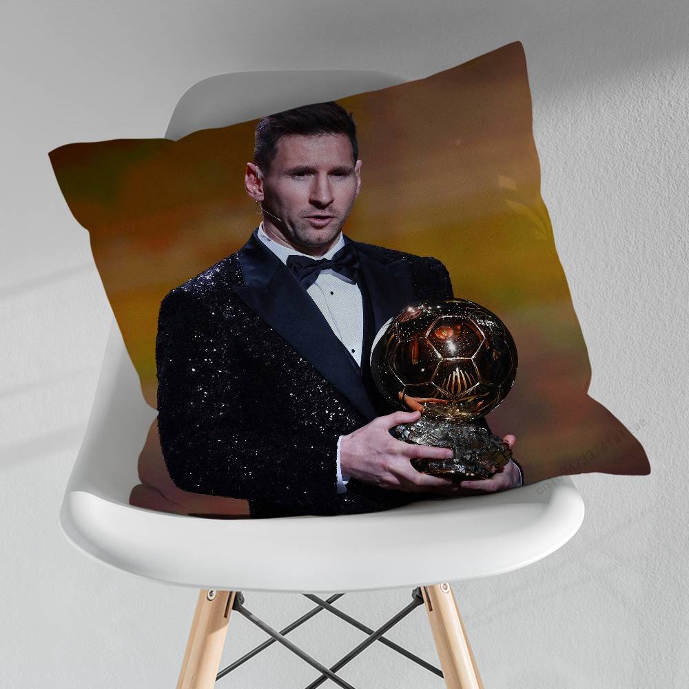 Funda de Almohada Decorativa Cool de Fútbol MMessis Funda de Cojín para Sofá de Sala de Estar Para Decoración del Hogar Dormitorio Protector