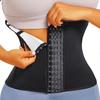 Women's Four-Row Hook-and-Eye Silver Latex Waist Trainer Body Shaper for Tummy Control