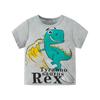 Dinosaur Cartoon Short Sleeve Toddler T-Shirt for Summer