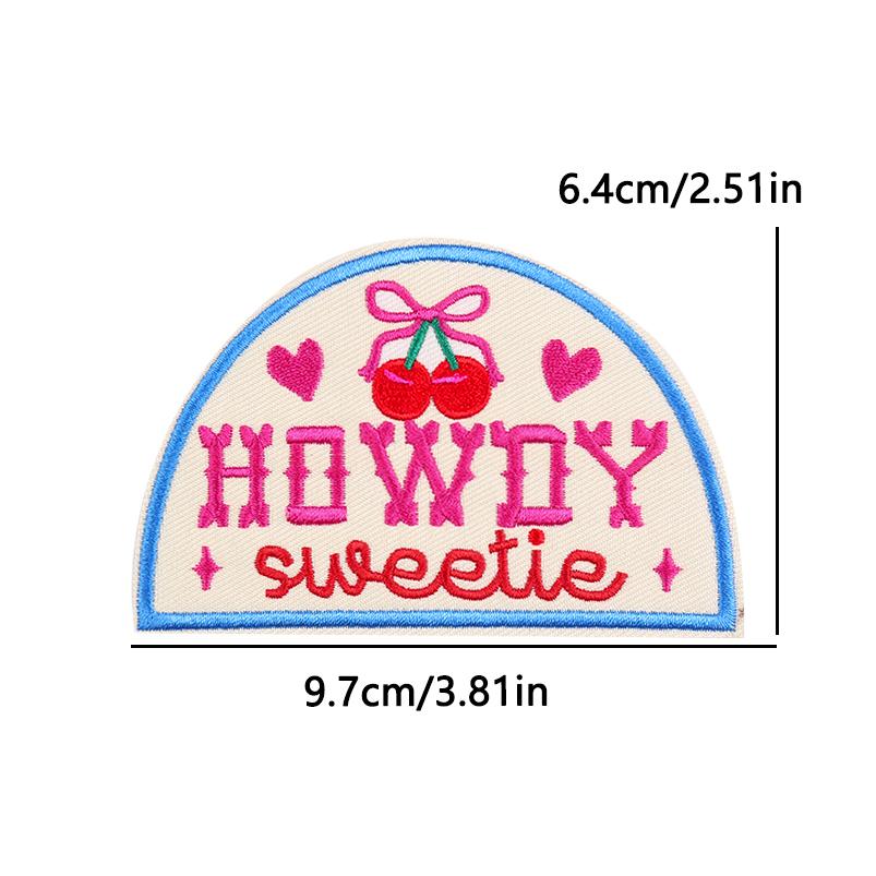 Hats Jeans Sew /Ironing Patch Square Cartoon Letter /Slogan Embroidered Diy Iron On Patches For Clothing Backpack Jackets Badges 