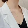 Cat's Eye Leaf Elegant Korean Clavicle Necklace for Women
