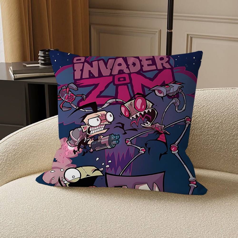 

Мультяшная наволочка для подушки I-Invader-Zim с персонализацией, декор для детской спальни, дикая вечеринка, наволочка, подарок для ребенка на день рождения, детский праздник 12x12Inch