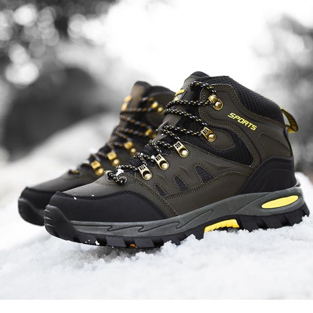 Winter Pro -Mountain Outdoor Hiking Shoes Men &Women Add Fur Hiking Boots Snow Walking Warm Training Trekking Footwear Boys