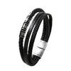 Source Popular Accessories Men's Personality Weaving Multi-layer DIY Leather Bracelet Leather Rope Bracelet