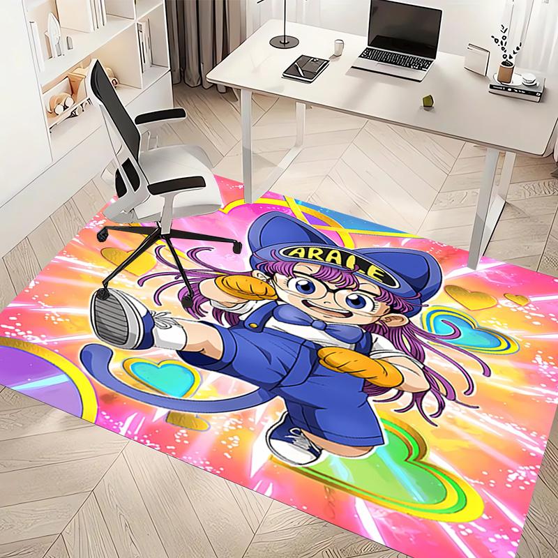 1pc Arale Print Area Rug - Soft, Washable Non-Slip Indoor Mat, Living Room, Home Office Decorative Rug,Office Decorative