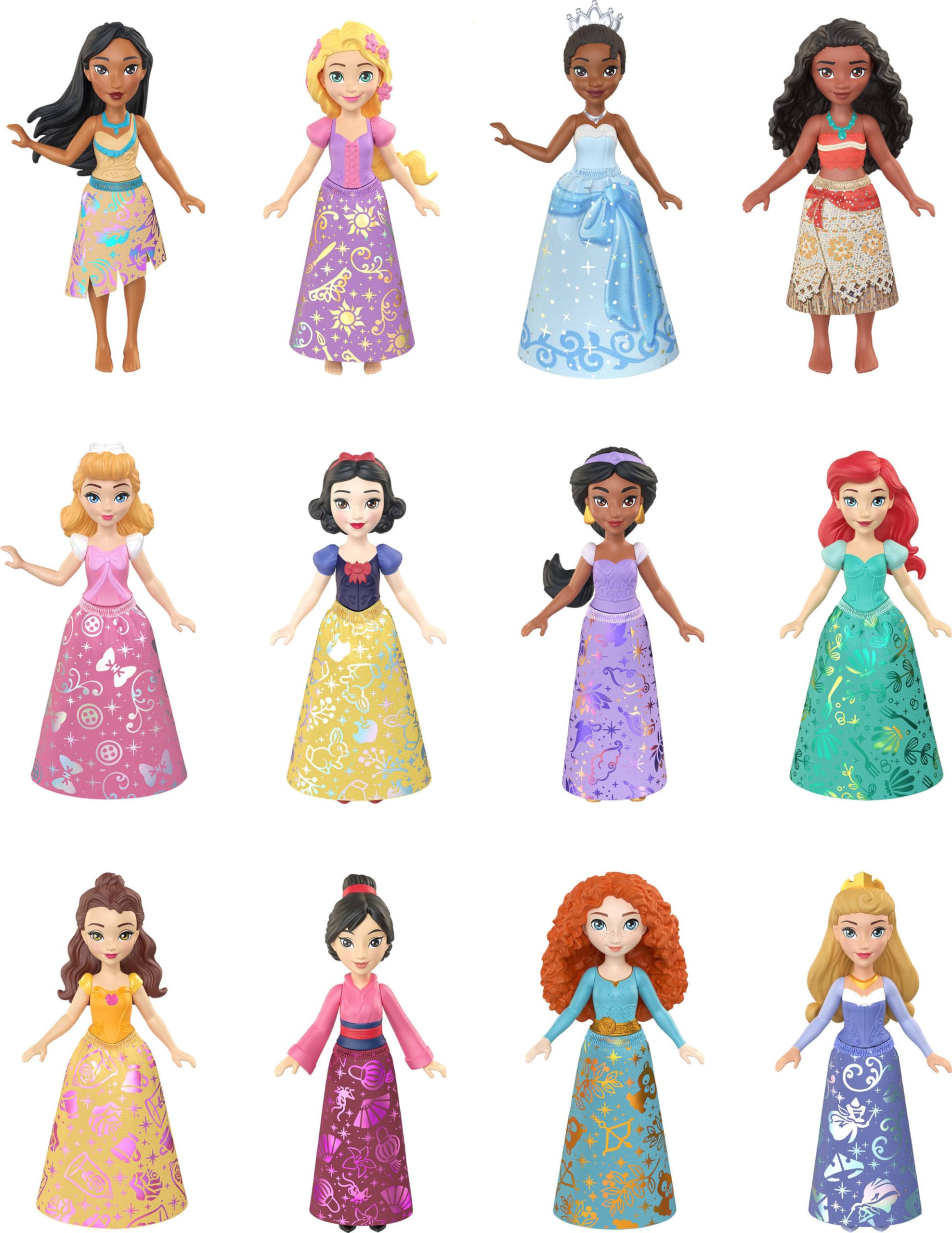 

Mattel Disney Princess Toys Ultimate Princess Pack with 12 Small Poseable Dolls and Signature Disney Collectibles Outfits, Movie-Inspired