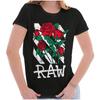 Vintage Cool Urban Streetwear Edgy Raw Roses Graphic T Shirts for Women T-Shirts