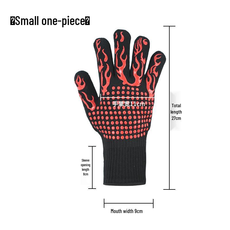 Heat-Resistant Flame Retardant Silicone BBQ Oven Gloves