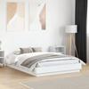VidaXL Bed Frames, Slat Base, Double Bed, Adult Bedroom Interior Bed, Modern, White 120x190 Cm Wood 3209884