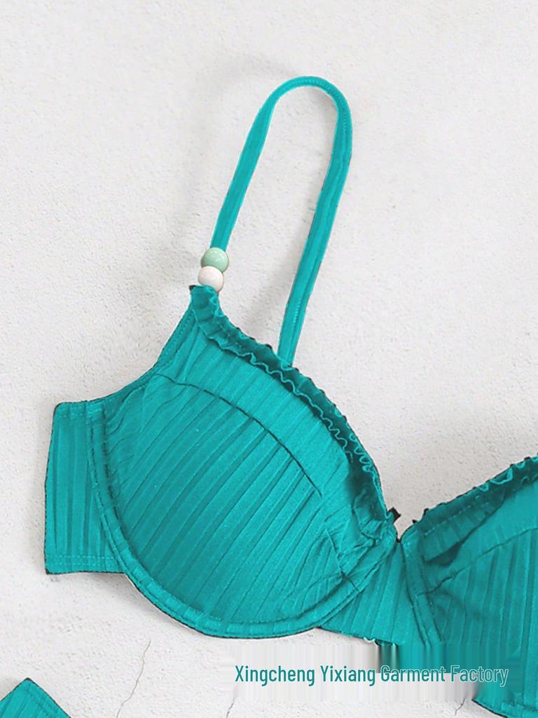 2024 European and American Solid Color Underwire Bikini - Sexy Women's Beach Swimsuit