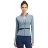 Women's Workout Jacket Full Zip Up Cropped Yoga Jacket Long Sleeve Slim Fit Athletic Top