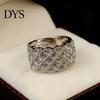 Luxuriöser Damen-Fingerring mit Strass-Intarsien, Hochzeit, Verlobung, Schmuck, Geschenk