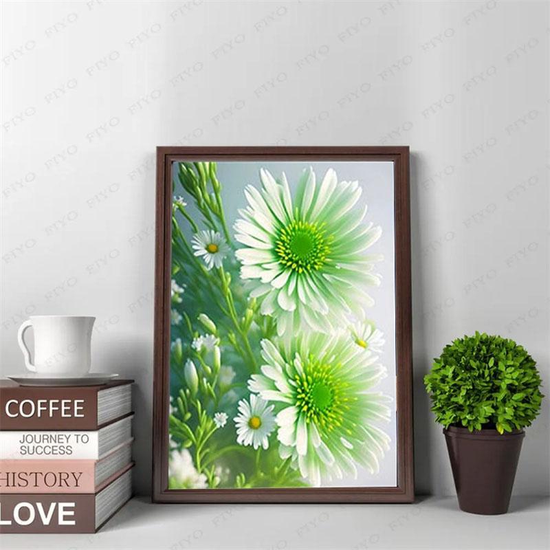 Pictura cu diamant DIY Kit cu punct de cruce cu flori Mozaic Artă pictură cu diamant Cerc complet/Diamant pătrat Decor pentru casa