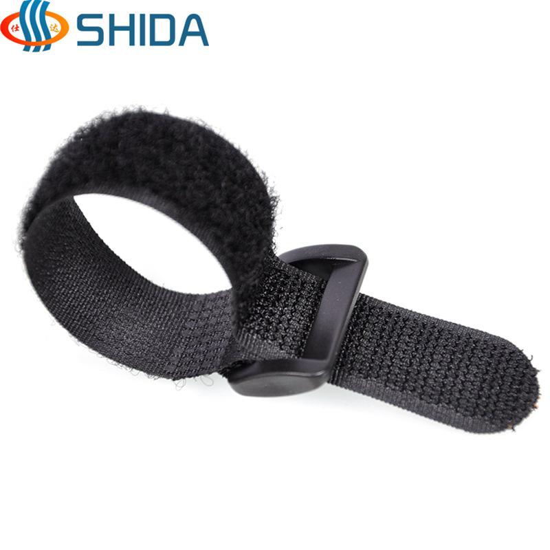 Stada Černé samolepicí suché zipy na kabely pro organizaci a skladování datových kabelů