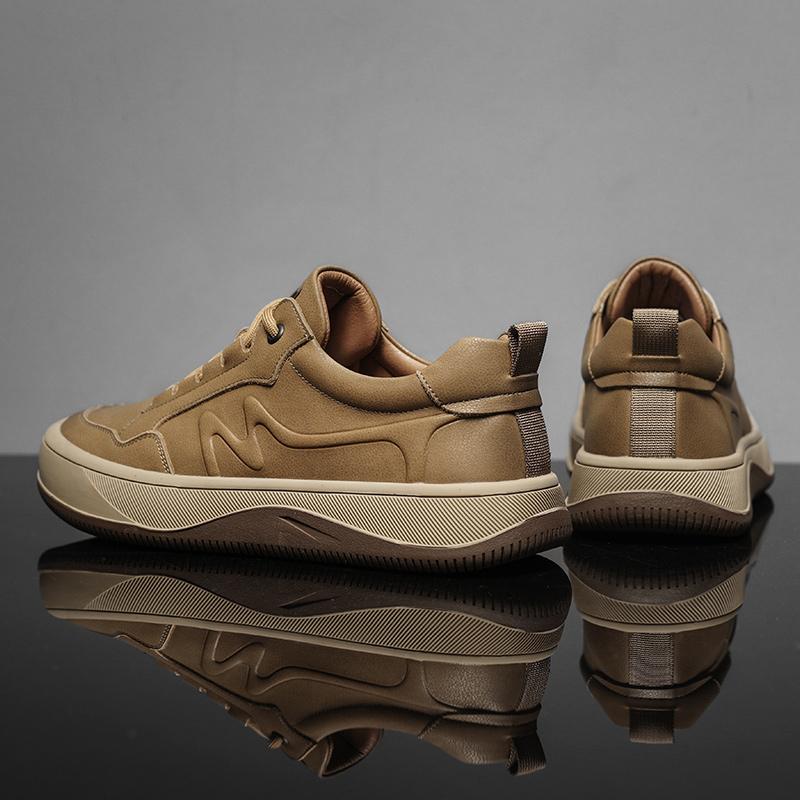 

Мода 2024 года, четыре сезона, новые низкие повседневные дышащие кожаные кроссовки для скейтбординга, мужская спортивная обувь для скейтбординга, модная вулканизированная обувь 39