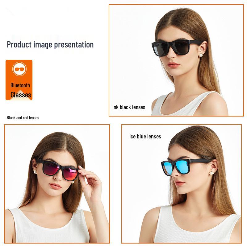 Bluetooth Stereo Sunglasses with In-ear Earbuds 5.0 for Wireless Sports Listening