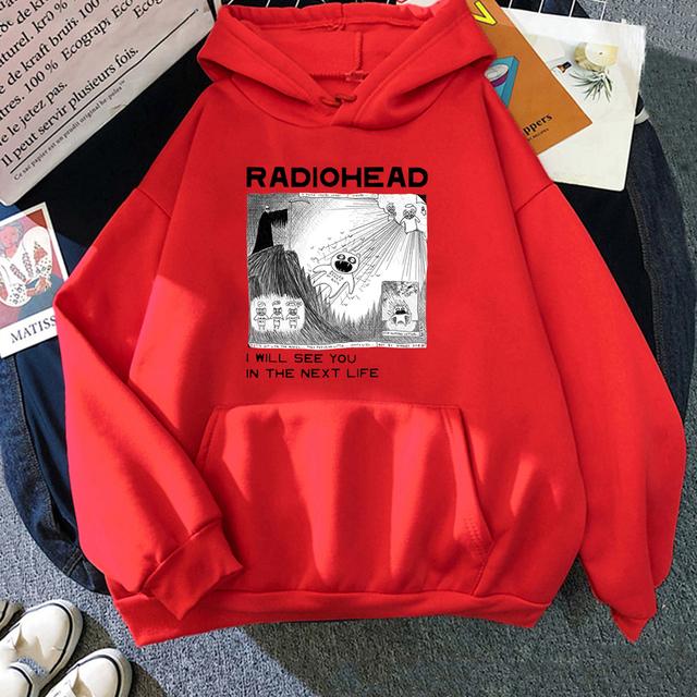 Radiohead RadioIndie Fan Hoodie Funny Graphic Sweatshirts Mens Autumn/Winter Hoodies Pullover Soft Hoody Male Clothing