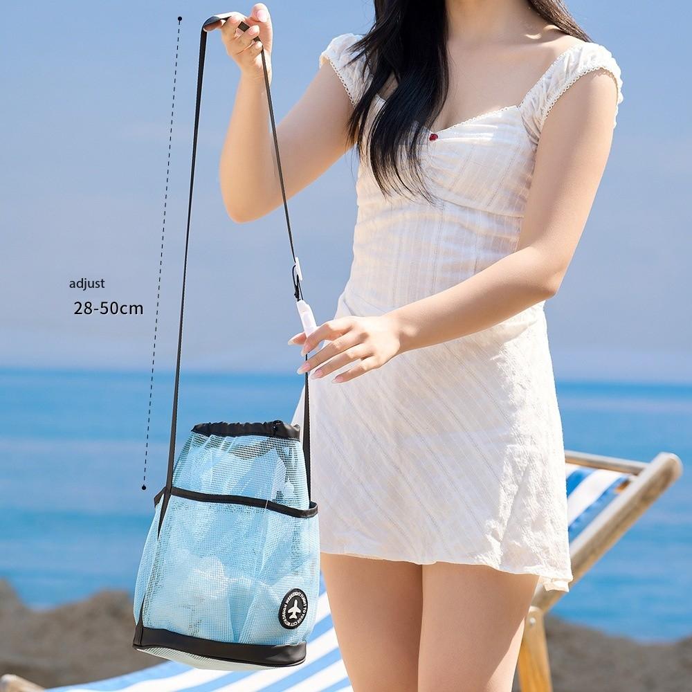 Outdoor Mesh Organizer Bag - Waterproof & Durable Quick-Dry Beach Bag for Swim, Gym, Surf Gear with Shoulder Strap