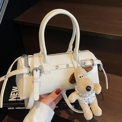 Spring Hot Sale Niche Retro Korean Spice Girl Style Portable Baguette Bag Casual Versatile Temperament Casual Messenger Bag Woman