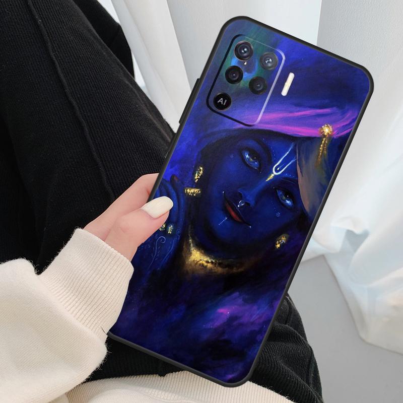 Indian God Lord Krishna Case For Oppo A18 A38 A58 A78 A98 A80 A60 A40 A96 A76 A16 A94 A74 A54 A15 A17 A57 A77 A5 Pro