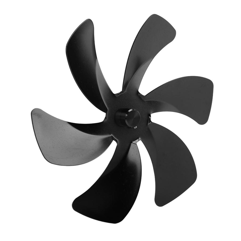 6 Blades Stove Fan Blade Aluminium Alloy Enhance Warm Air Circulation Stove Fan Blades Replacement for Fireplace Fan