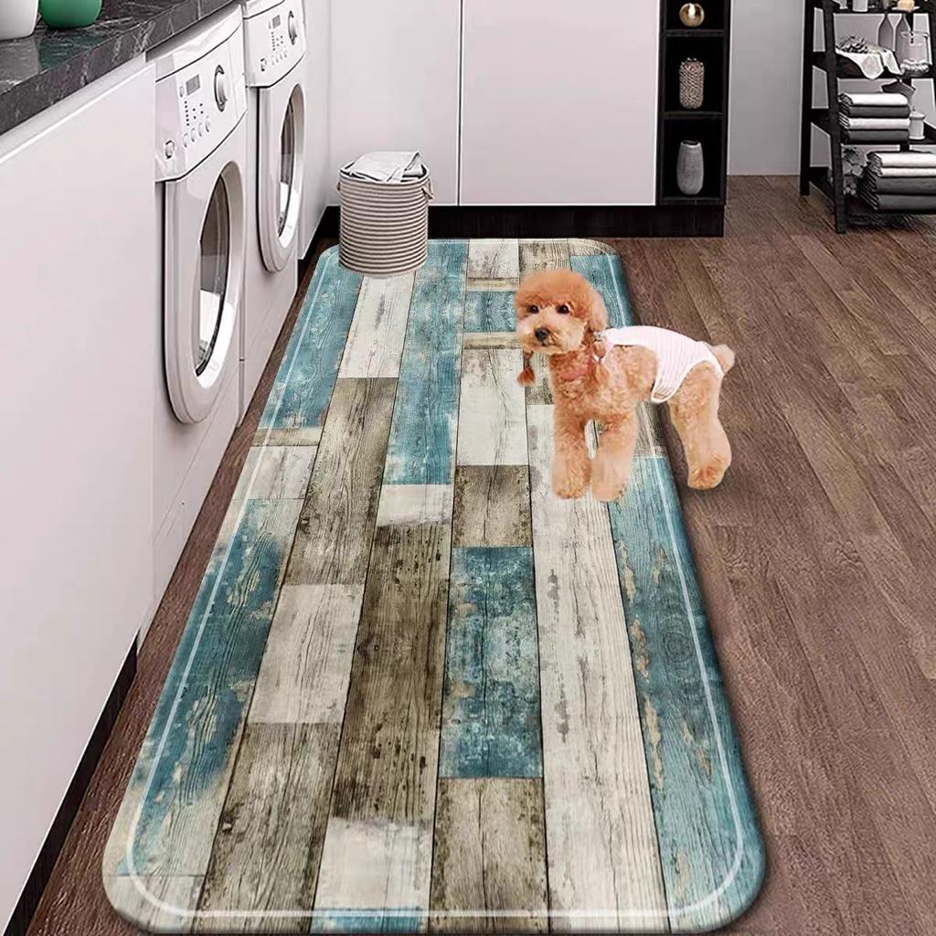 1/2 STÜCK Modernes Einfaches Küchenmatten-Set Langer Streifen Saugfähig Ölabsorbierend Fußmatte Haushalt Badezimmer Türmatte