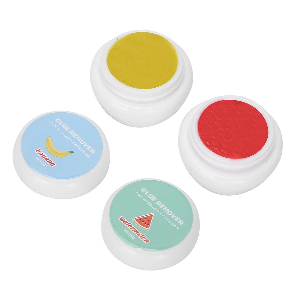 10g Eyelash Glue Remover No Stimulation Eyelash Extension Glue Adhesive Remover(5g Watermelon +5g Banana Flavor )