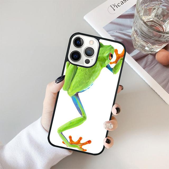 Blue Frog Tropical Rain Forest Phone Case Cover For iPhone 17 Air 15 16 Pro Max 14 13 12 11 Pro Max Plus Coque