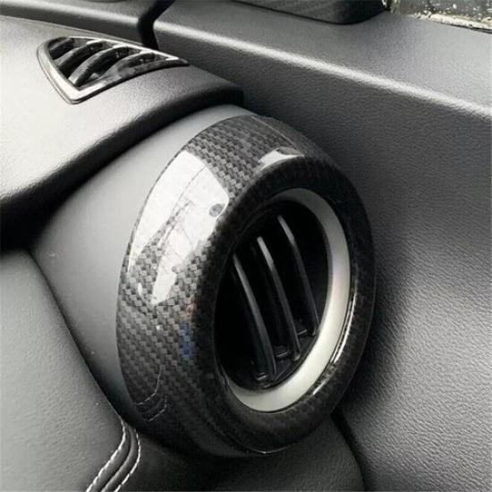 Carbon Fiber Front Side Air Outlet Vent Cover Trim For Nissan Kicks 2017-