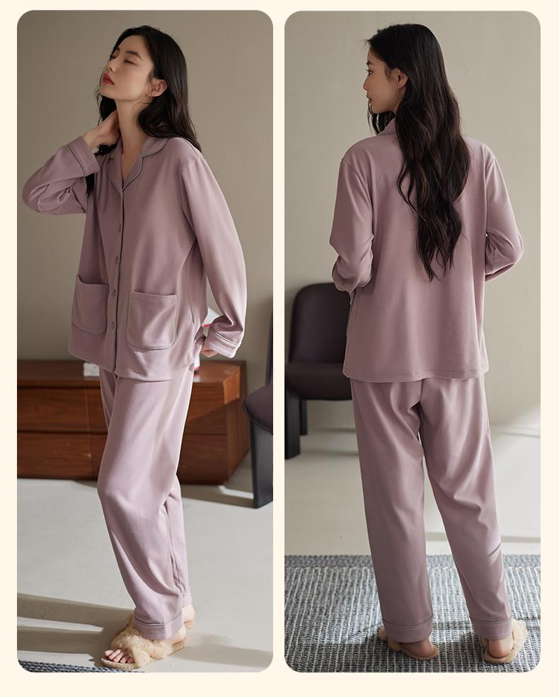 Xuan Liang Pajamas Women's Spring and Autumn Collection Pure Cotton Long Sleeve New Casual Simple Cotton Home Furnishing Set