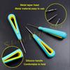 SW Handmade Crochet Leather Punch Tool Awl Cone Straight Head Elbow Center Hole DIY Sewing Parts Shoe Repair Candle Making Tools
