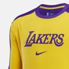 Nike X NBA Collaboration Round Neck Fashion Comfortable Color Block Quick Dry Long Sleeve T-Shirt Men Tops Yellow FQ3198-504