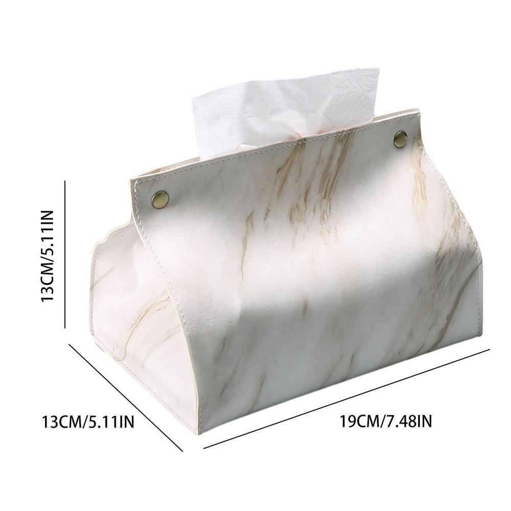 Taschentuchbox-Halter Haus Wohnzimmer Couchtisch Schreibtisch Einfache Serviettenbox Küchenaufbewahrung Papierbox PVC-Leder-Organizer